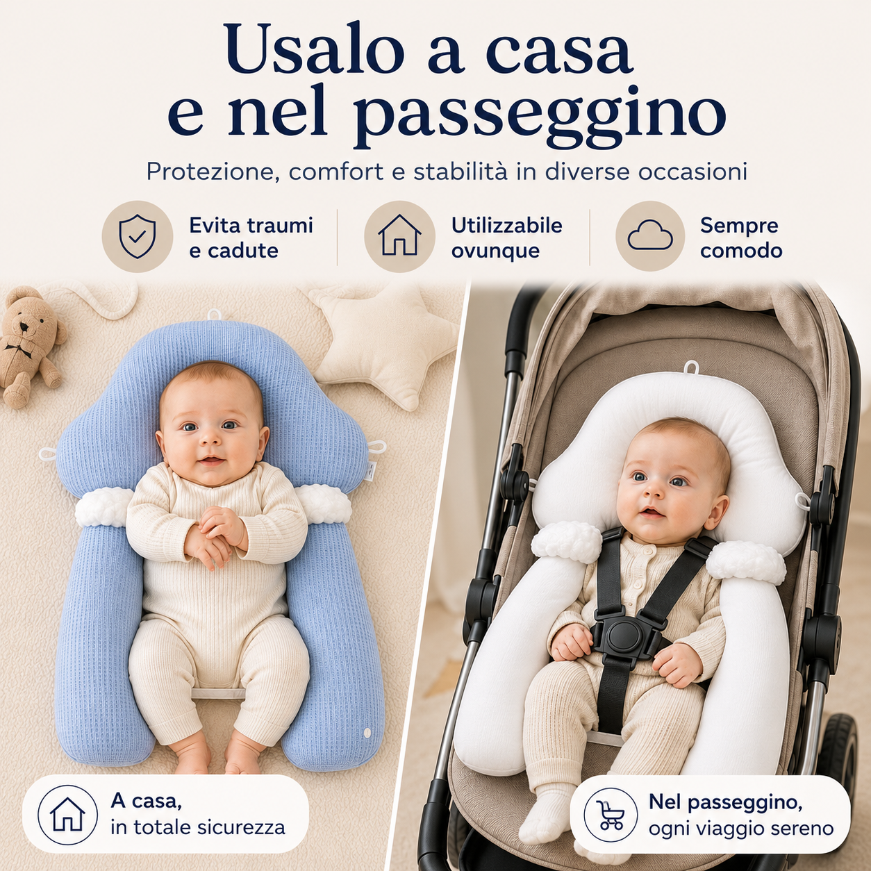 Nurea Nido Ergo - Cuscino ergonomico regolabile