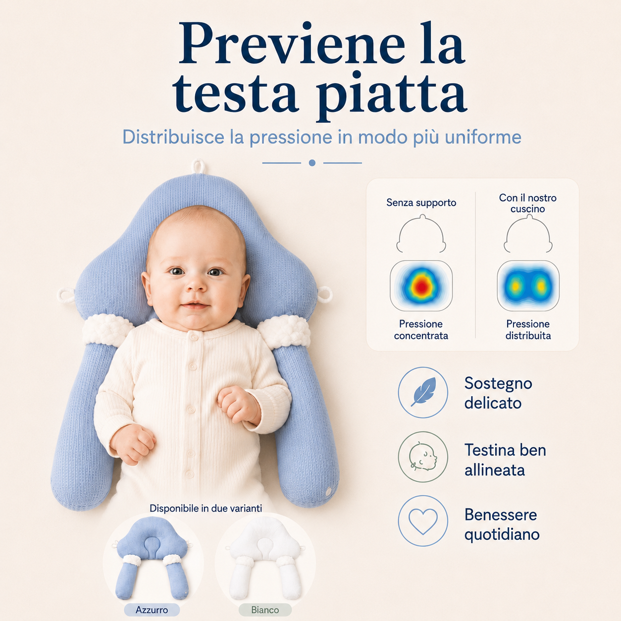 Nurea Nido Ergo - Cuscino ergonomico regolabile